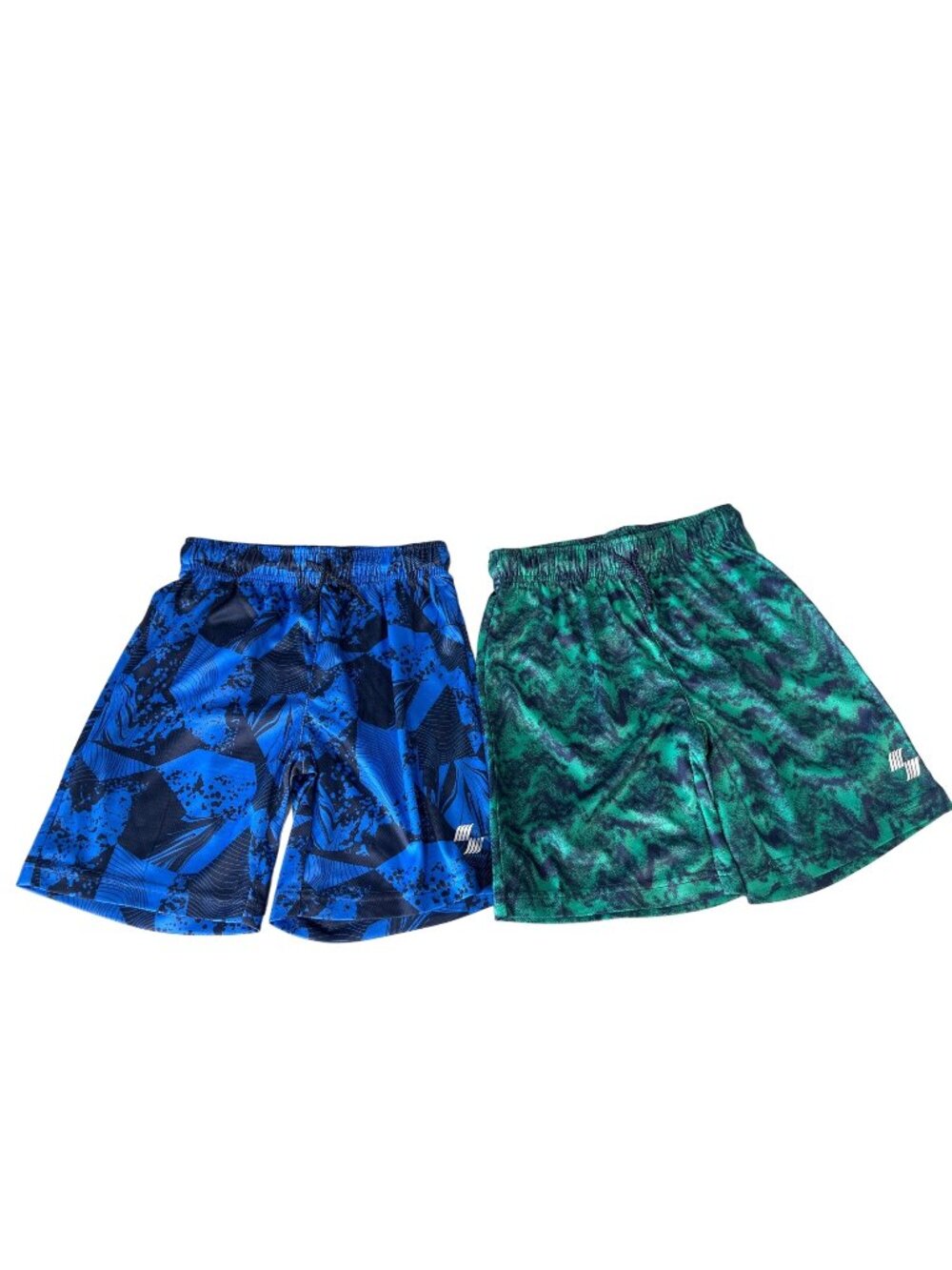 Place Sport Basketball Shorts Small 5/6 Boys Set of 2 Blue Green Athleisure NEW